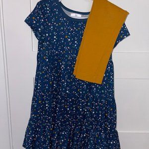 Hanna Andersson Twirl dress/Leggings 120